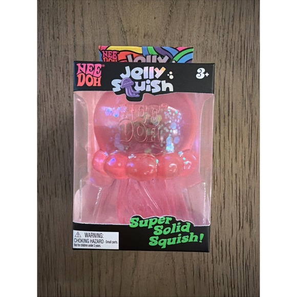 Schylling NeedDoh Other - PINK NeeDoh JELLY SQUISH Sparkle Jellyfish Stress Toy Squishy AUTHENTIC NEE DOH
